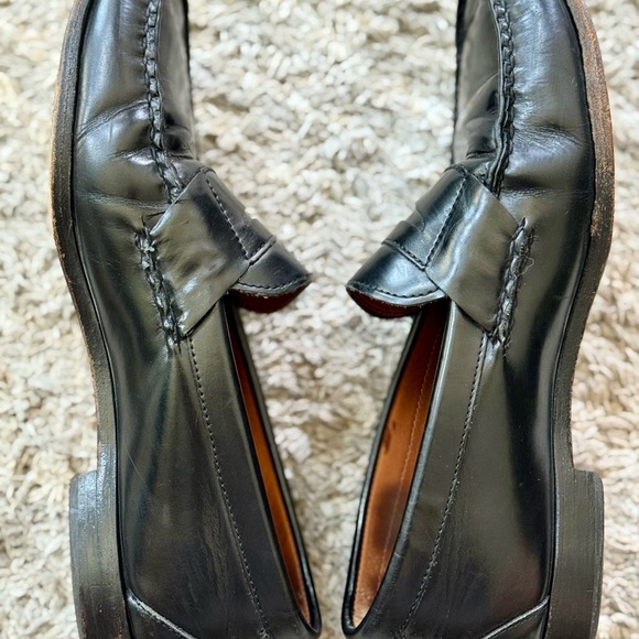 Allen Edmonds Walden Loafers | Black Leather Penny Loafers | Size 9.5 - Picture 4 of 11